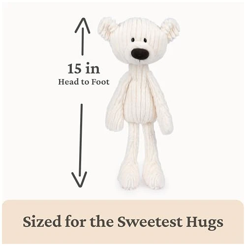 New GUND Toothpick Cable Teddy Bear Stuffed Animal 15-Inch (Cream/Offwhite) - Image 4