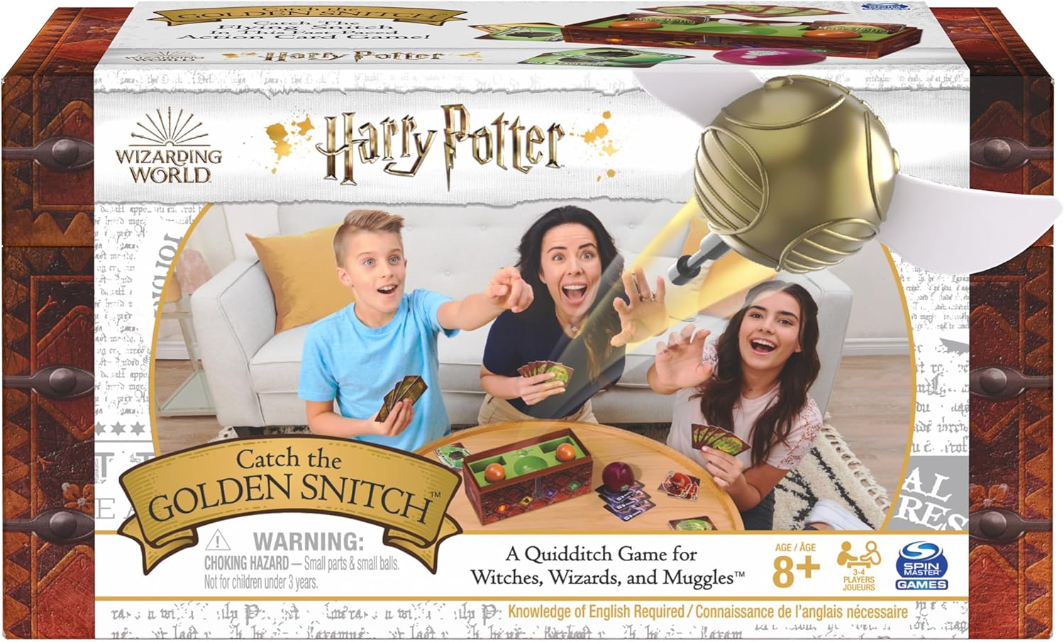 New Harry Potter Catch The Golden Snitch Quidditch Board Game - Ages 8 and Up