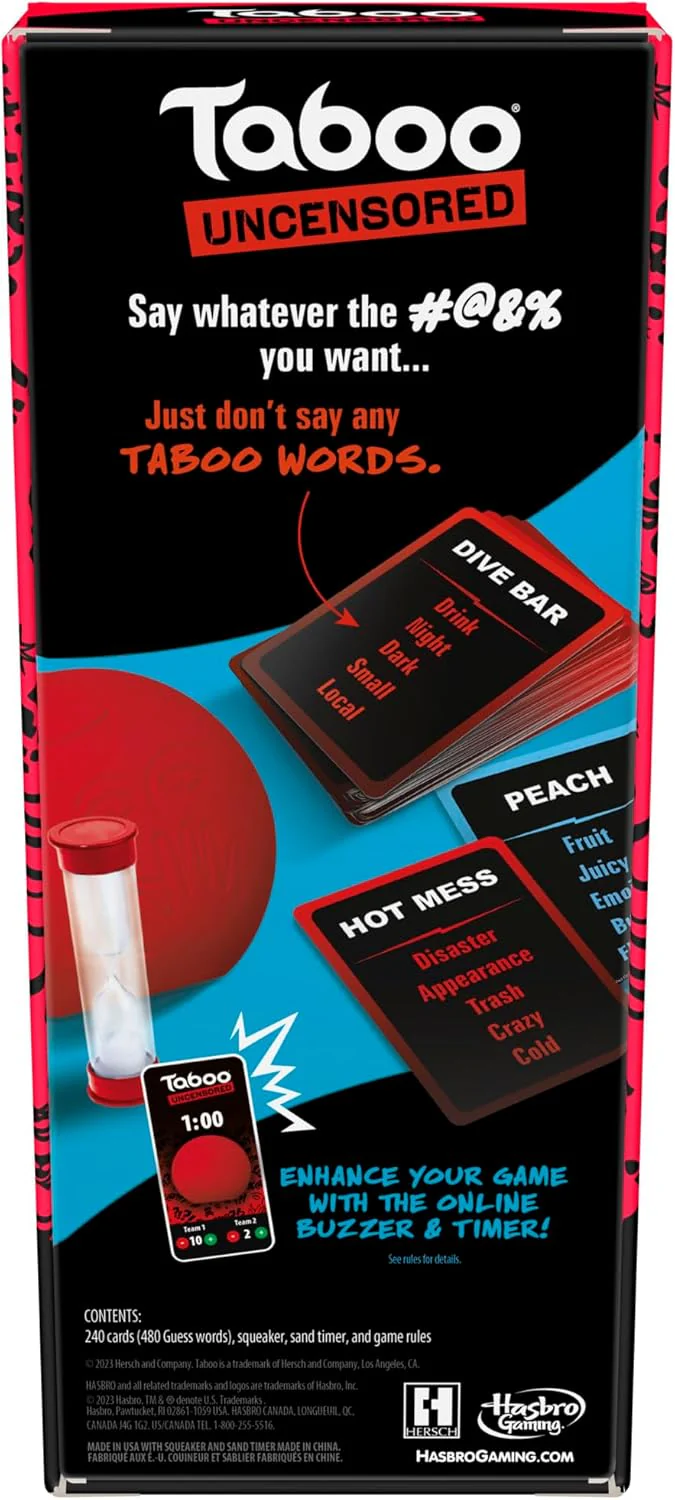 New Hasbro Gaming Taboo Uncensored Adult Party Game - Image 3