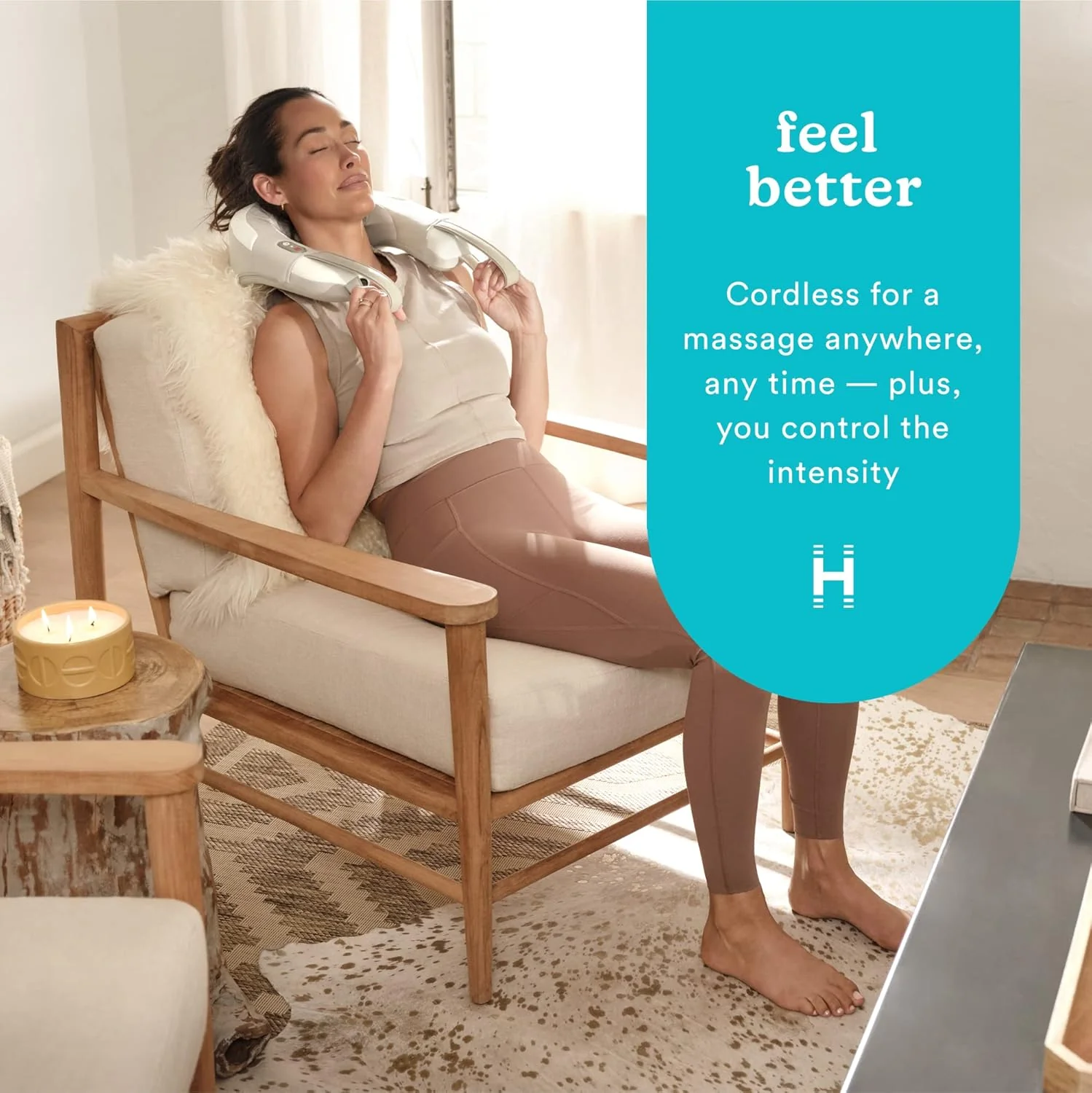 New Homedics Cordless Shiatsu Rechargeable Neck Massager - Image 2