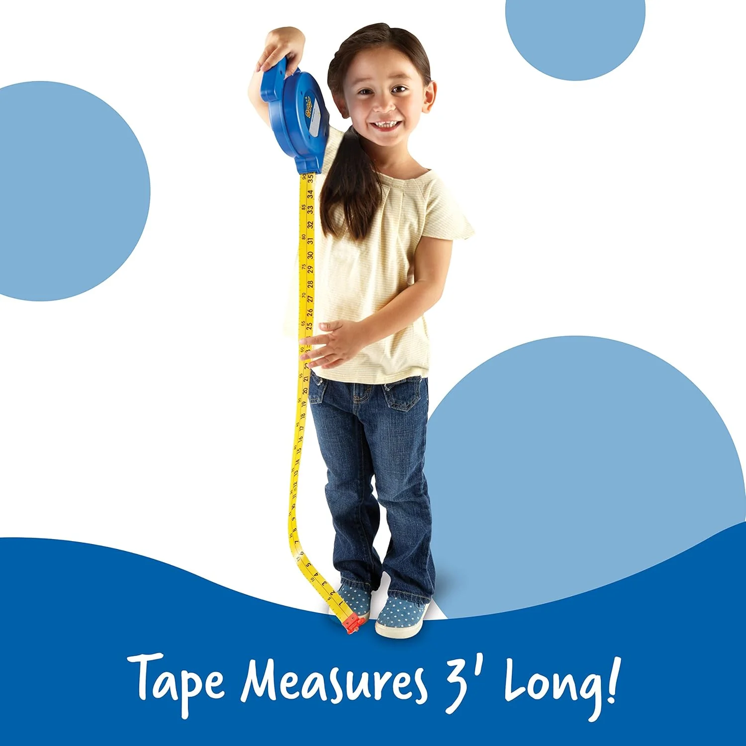 New Learning Resources 3 Foot Pretend Play Tape Measure Toy - Image 4