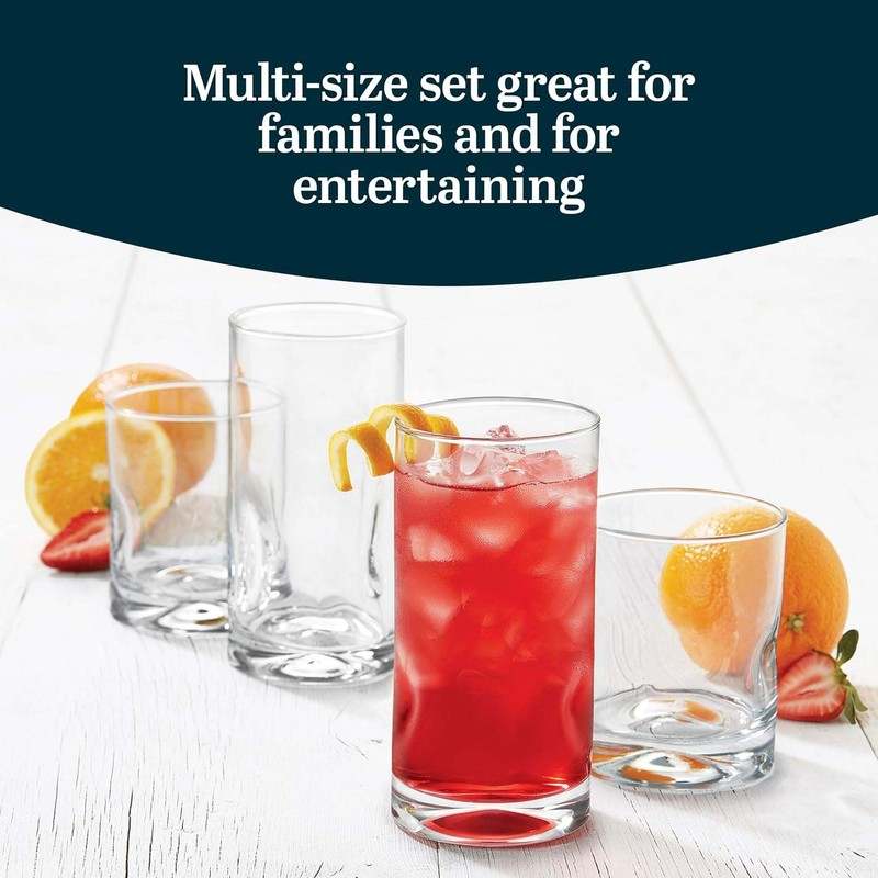 Libbey Impressions 16-Piece Tumbler and Rocks Glass Set (Impressions) - Image 5