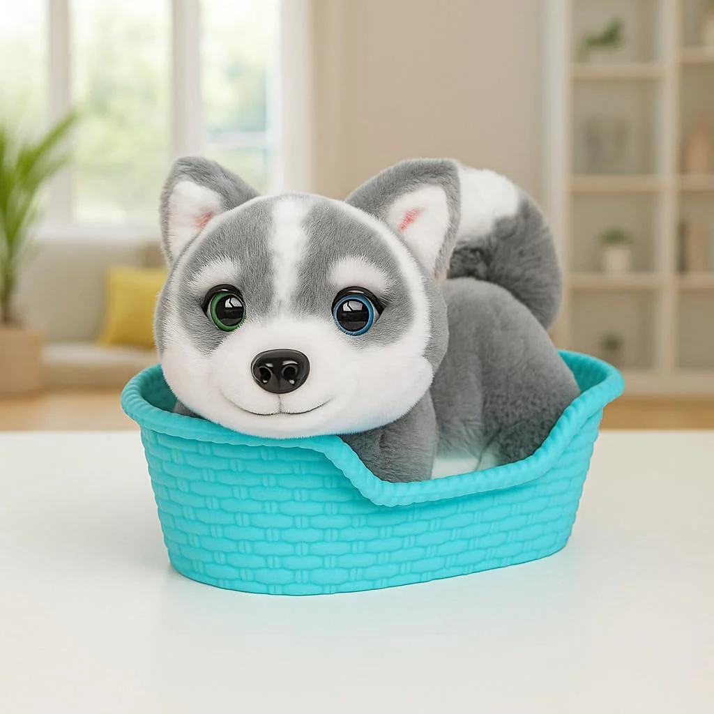 New Little Live Pets My Really Real Puppy Mini Aurora Husky Interactive Plush - Image 2