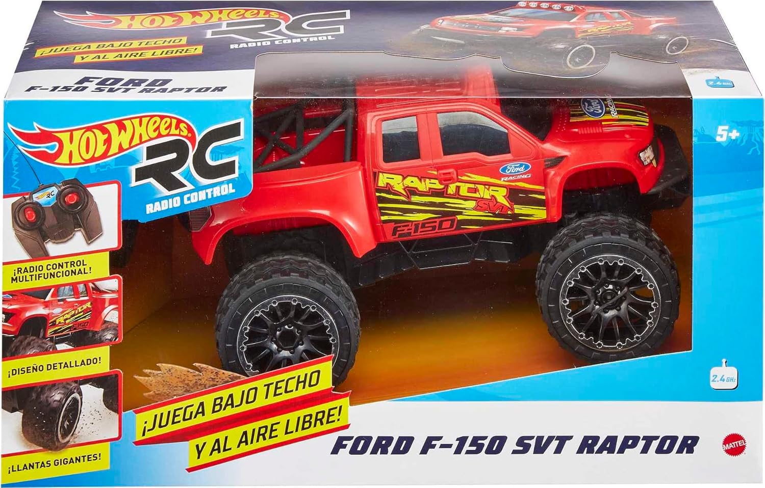 New Hot Wheels RC Ford F-150 Remote Control Truck (Red) - Image 5