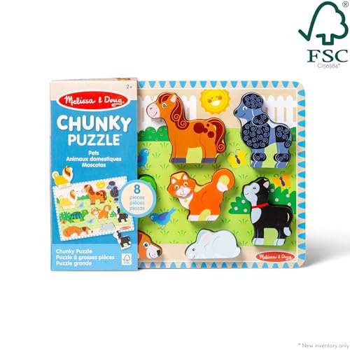 New Melissa & Doug Pets Wooden Chunky Puzzle 8-Piece Learning Toy - Image 6
