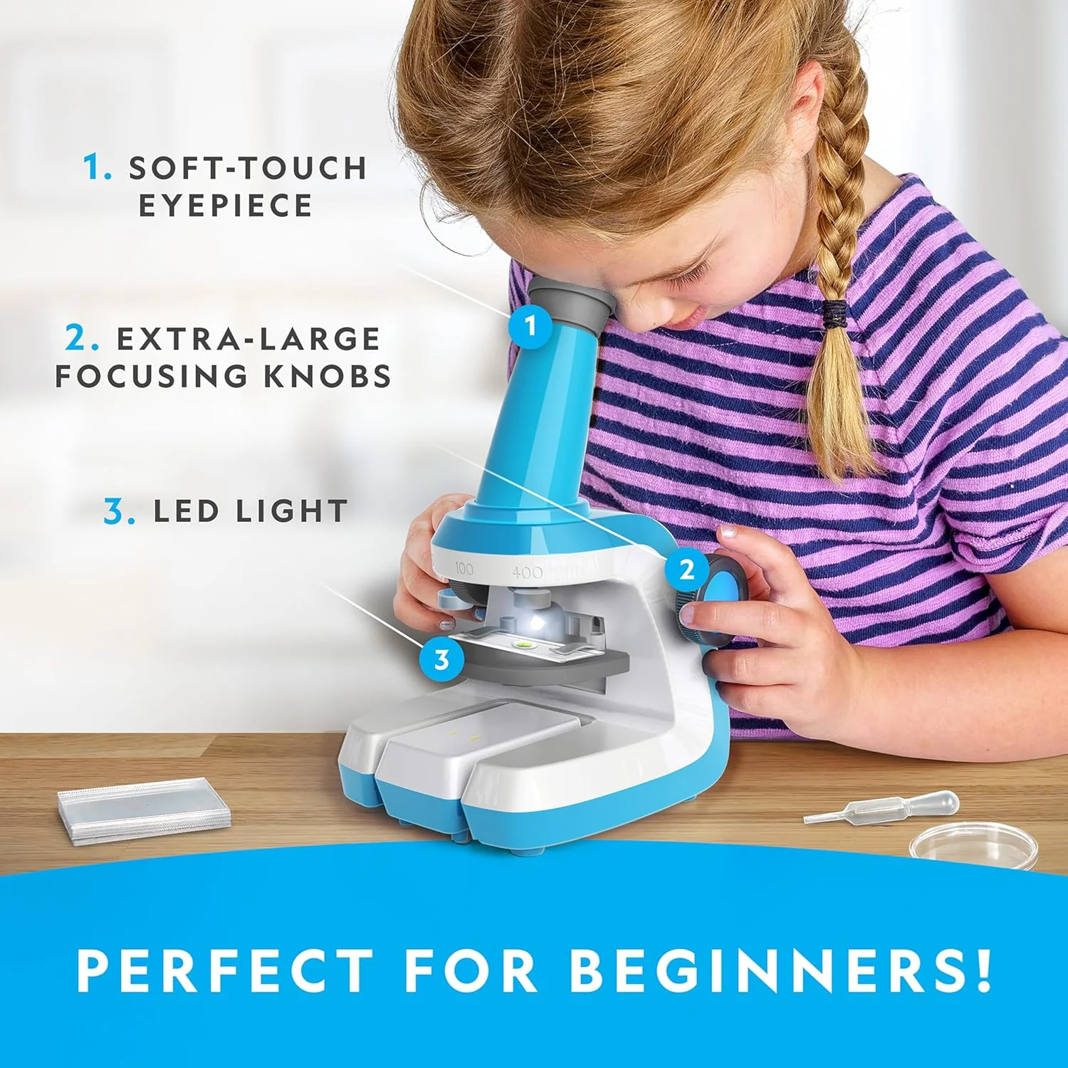New National Geographic Kids Microscope 400x Science Kit - Image 4