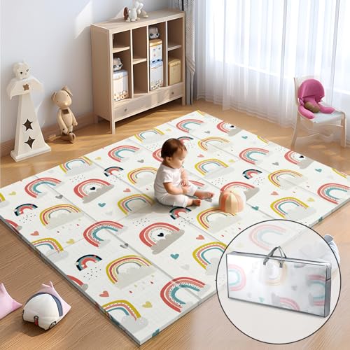 New NOONKTY Foldable Baby Play Mat 79x71 (Rainbow)