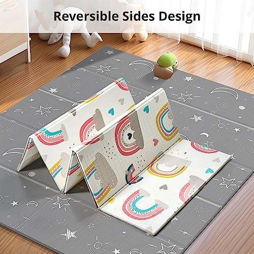 New NOONKTY Foldable Baby Play Mat 79x71 (Rainbow) - Image 6