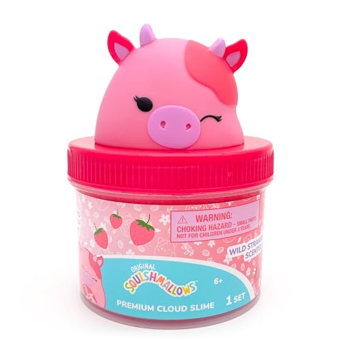 New Squishmallows Calynda Cow Premium Cloud Slime 8 oz Jar (Pink) - Image 2