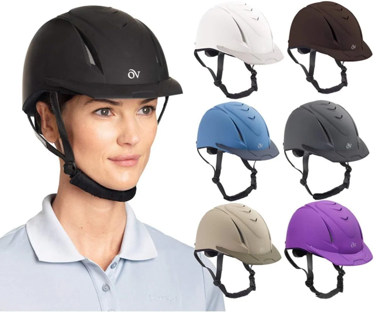 New Ovation Deluxe Schooler Riding Helmet - Medium/Large (Black) - Image 2