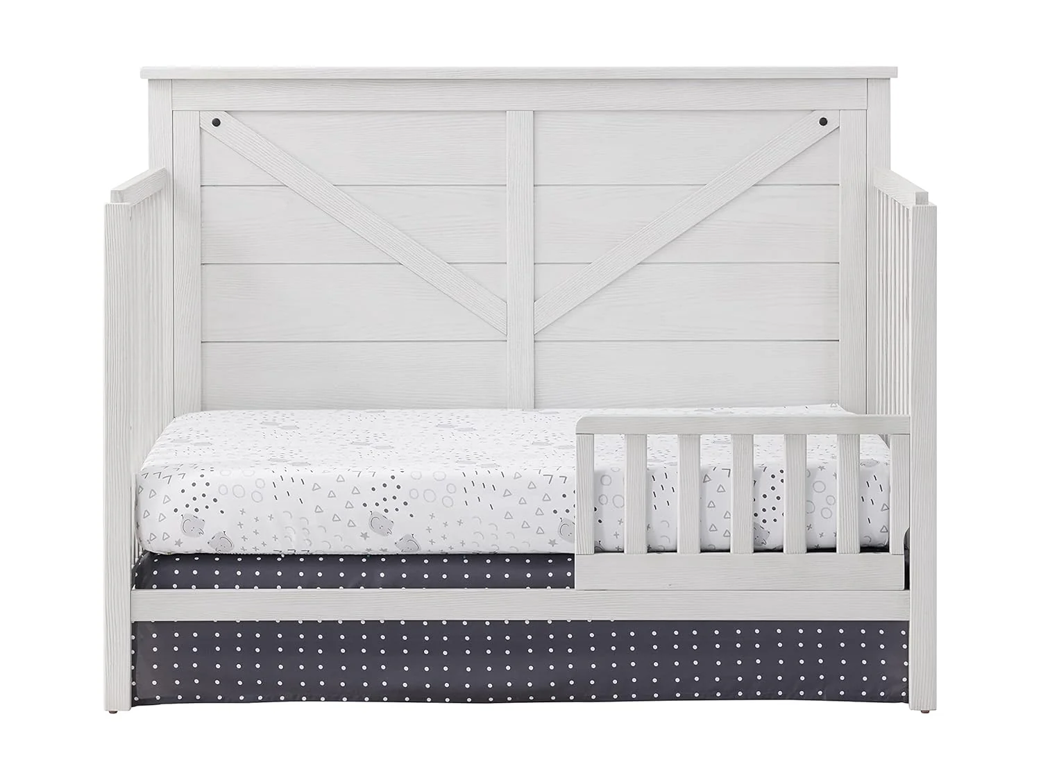New Oxford Baby Montauk Crib to Toddler Bed Guard Rail Conversion Kit (Barn White) - Image 3