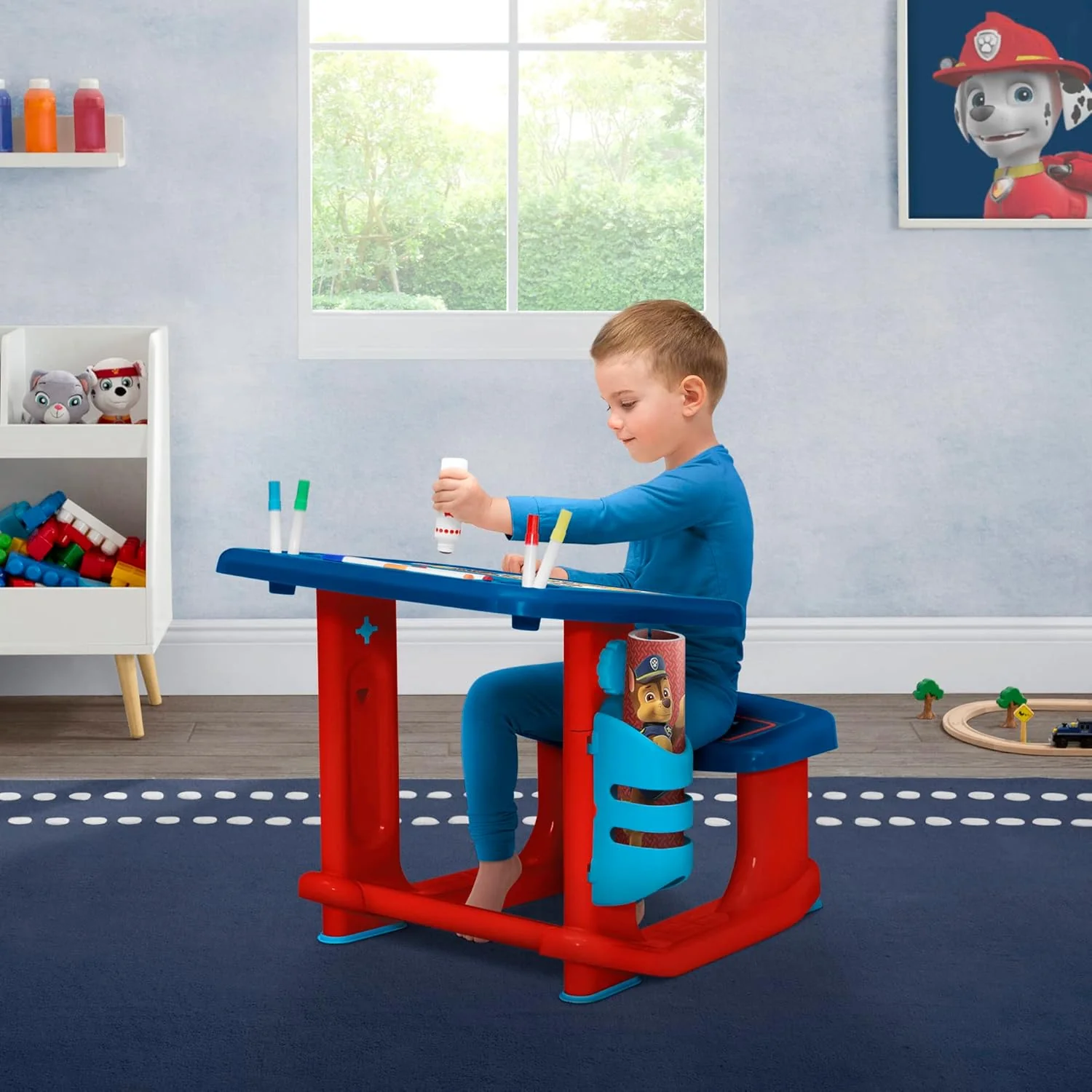 New PAW Patrol Draw and Play Desk by Delta Children (Blue) - Image 4