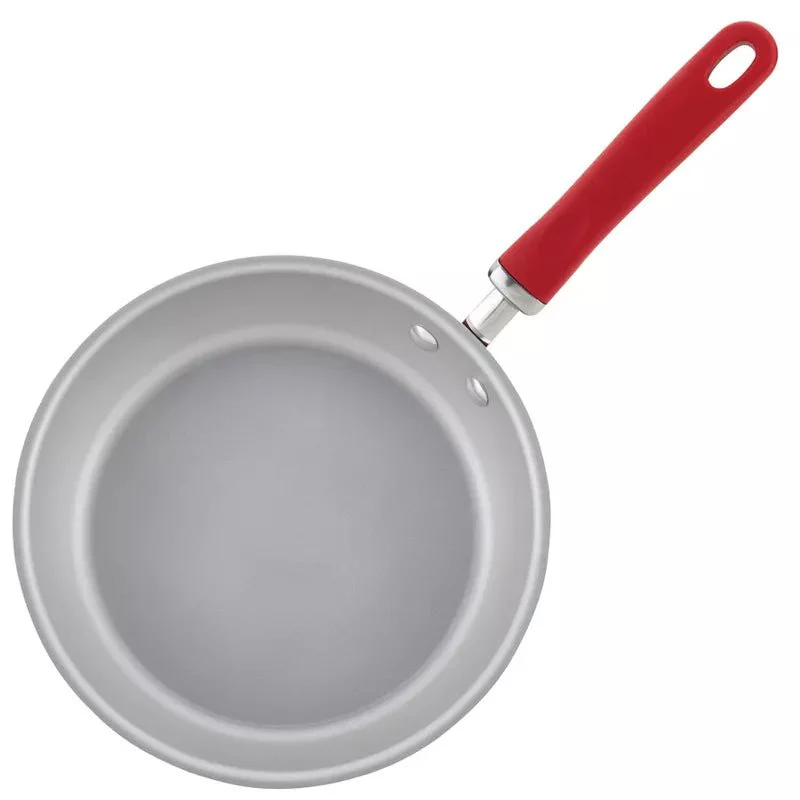 New Rachael Ray Create Delicious 2pc Aluminum Nonstick Skillets (Red) - Image 3