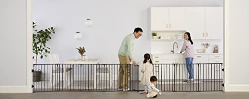 New Regalo Super Wide Adjustable Baby Gate and Play Yard Up to 192" Wide (Black)