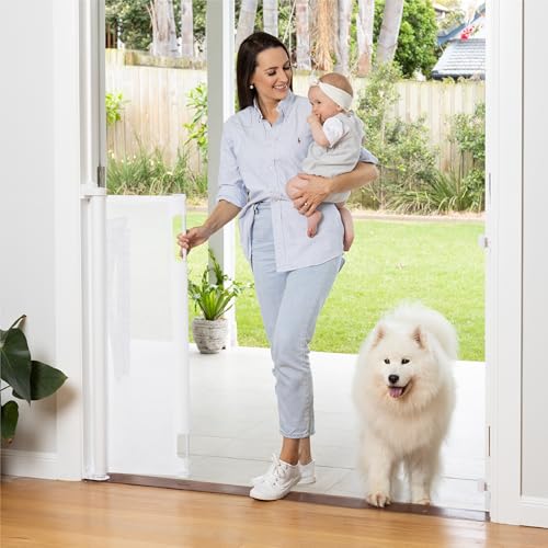 FINAL SALE New Perma Child Safety Retractable Baby Gate 41" Tall, 71" Wide (White)