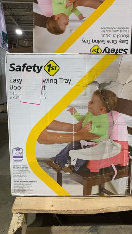 New Safety 1st Easy Care Swing Tray Feeding Booster (Coral Crush) - Image 2