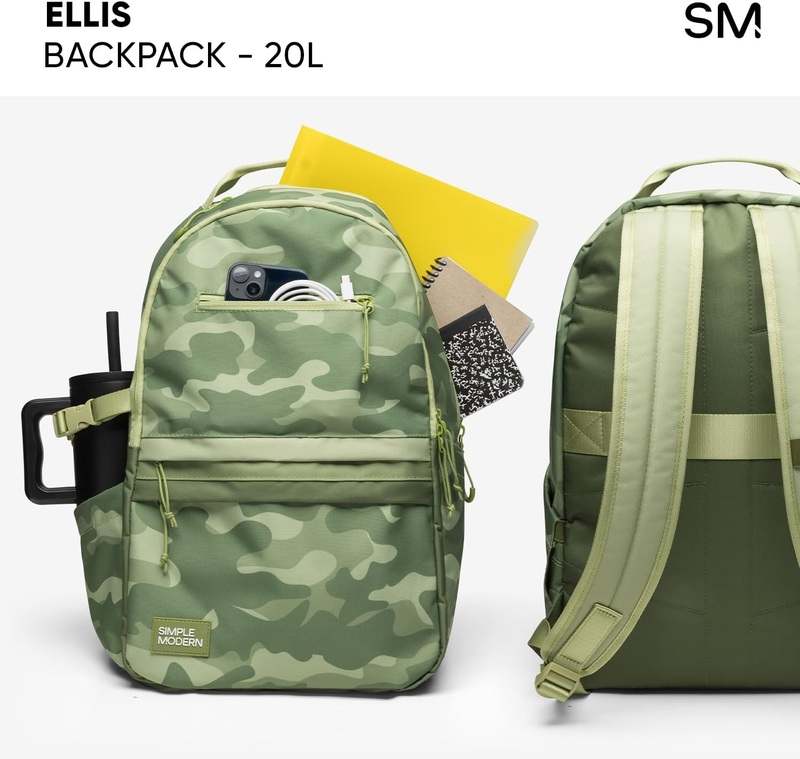 New Simple Modern Ellis Backpack for School Medium 20L (Hopscotch Checkmate) - Image 5