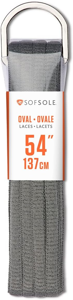 New Sof Sole 54'' Oval Shoe Laces (Gray)