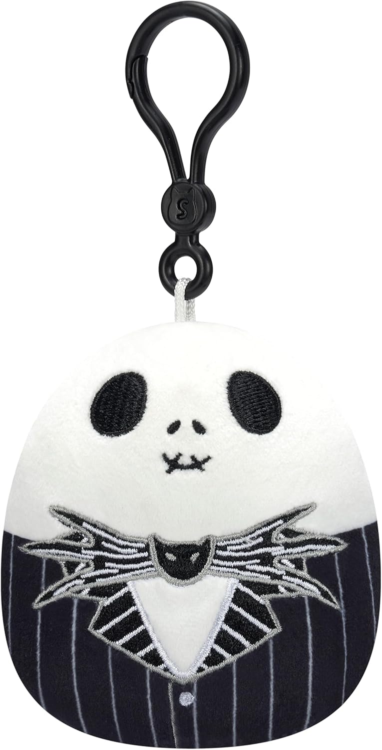 New Squishmallows Disney Jack Skellington & Sally 3.5-Inch Clip 2-Pack - Image 2
