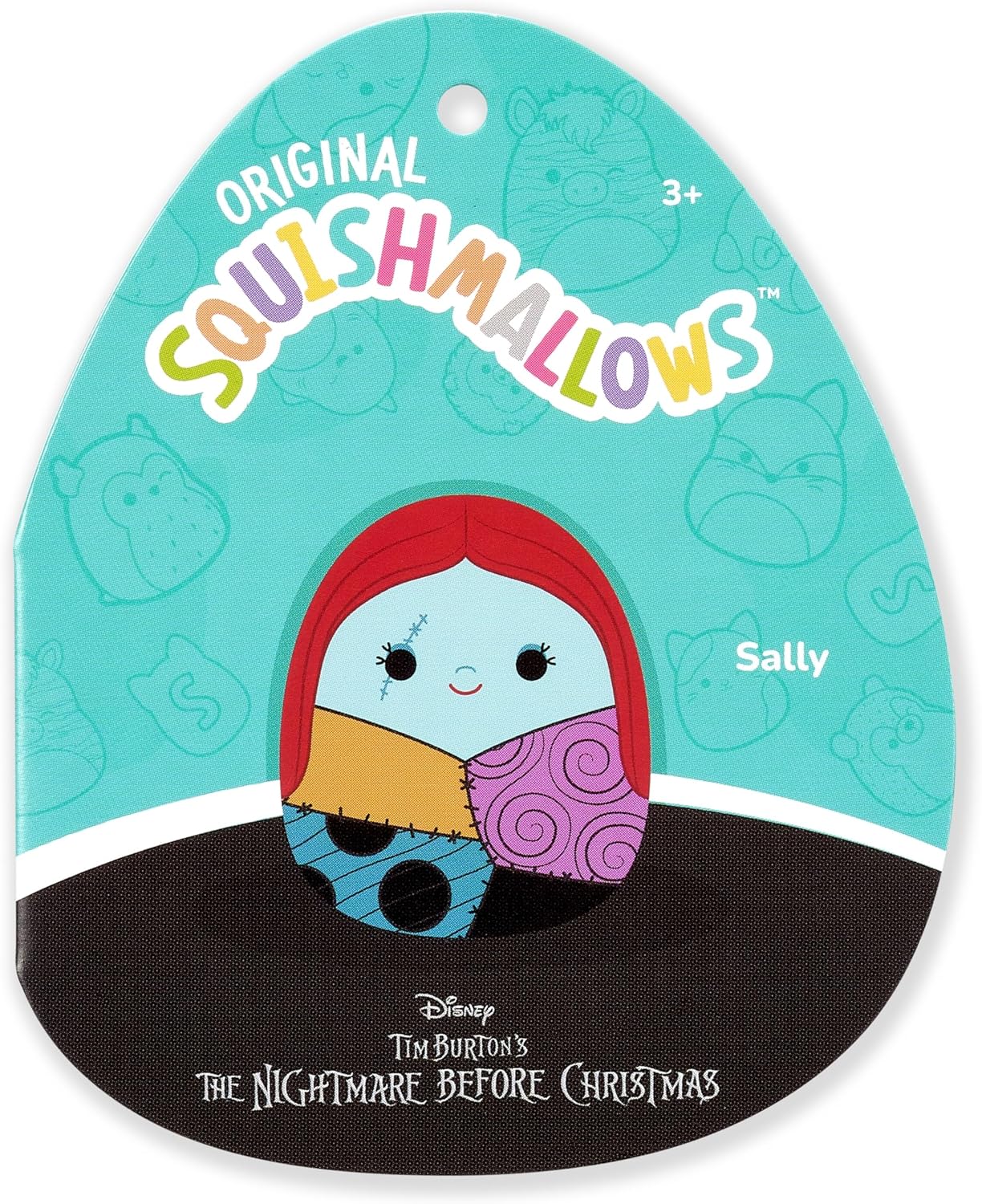 New Squishmallows Disney Jack Skellington & Sally 3.5-Inch Clip 2-Pack - Image 4