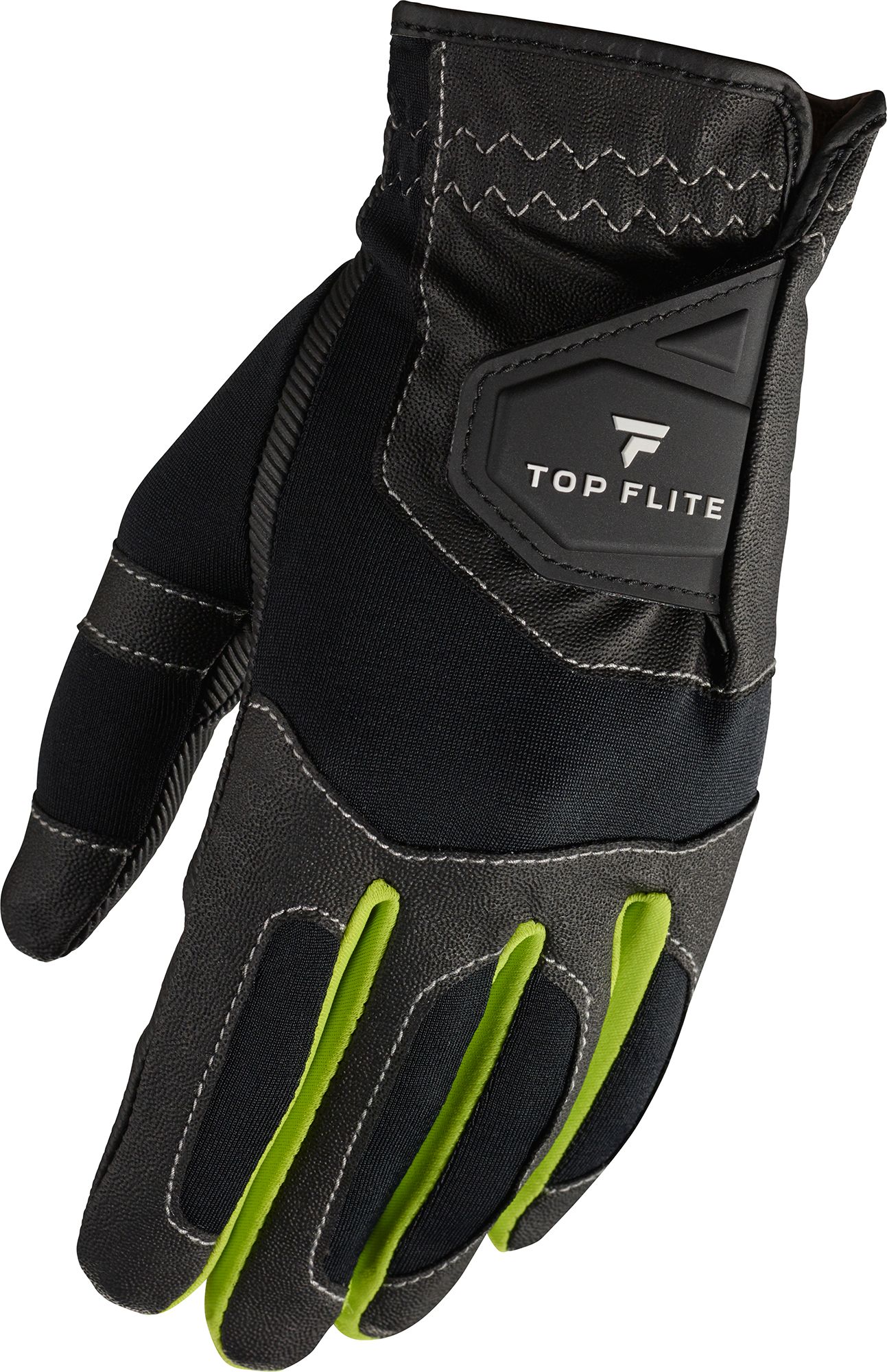 New Top Flite Junior Golf Glove, Boys (Black/Volt)