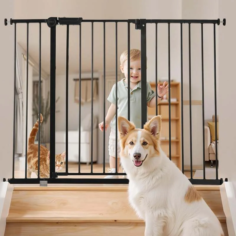 FINAL SALE New VEVOR Baby Gate Adjustable Width 26" to 48" Wide (Black) - Image 9