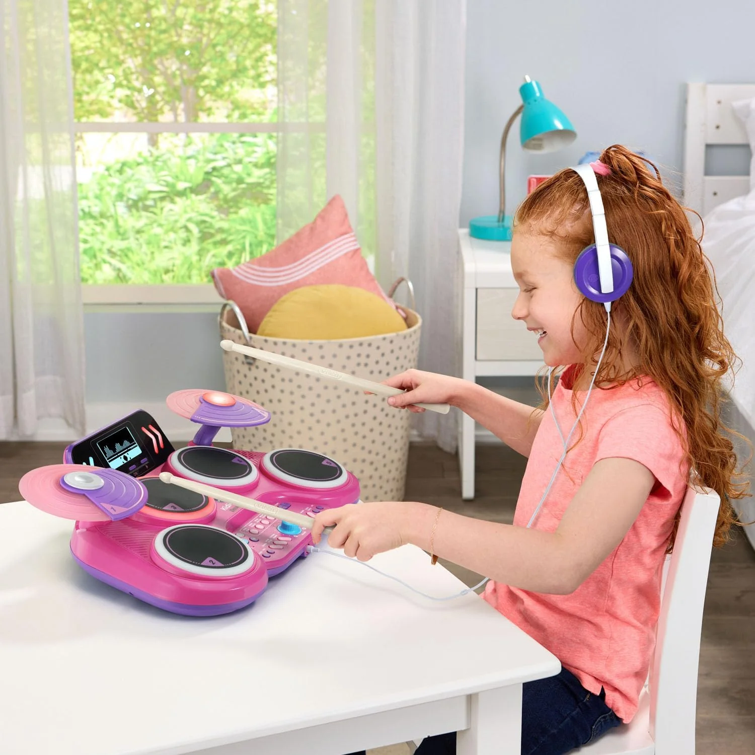 New VTech Kidi Star Drum Pad (Pink) - Image 2