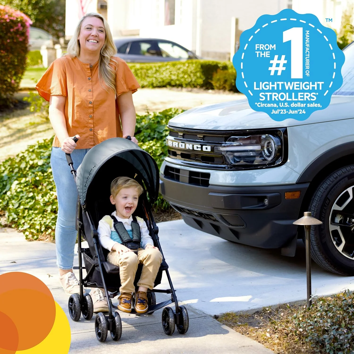 New Bright Starts Ford Bronco HighGear Stroller - Area 51 (Blue/Green) - Image 3