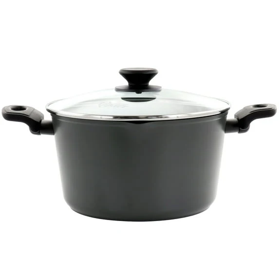Oster 5.5 Quart Aluminum Nonstick Dutch Oven in Black With Lid