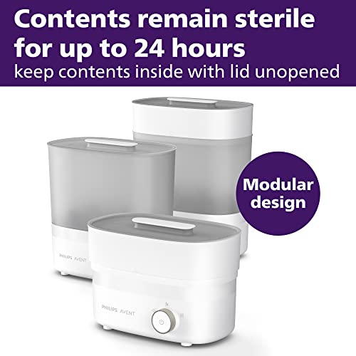 Philips AVENT Premium Baby Bottle Sterilizer with Dryer (White) - Image 5