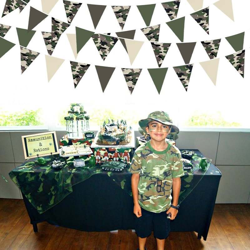 Pinkblume 32Ft Camouflage Party Decorations Green Brown (Camo) - Image 2