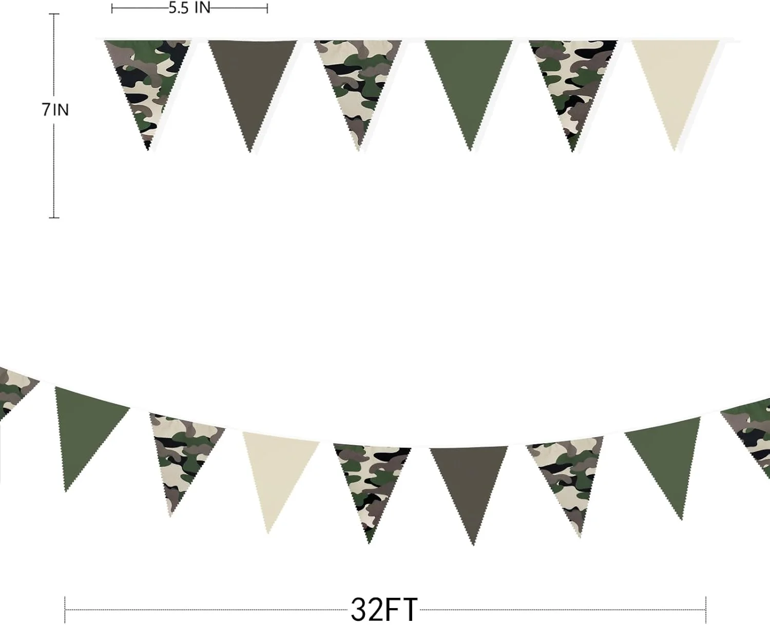 Pinkblume 32Ft Camouflage Party Decorations Green Brown (Camo) - Image 3