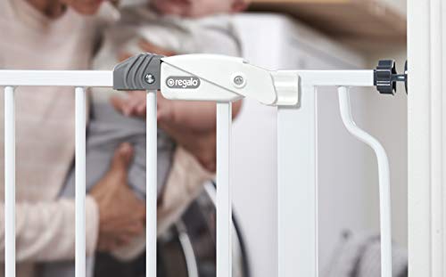 FINAL SALE Regalo Easy Step 49-Inch Extra Wide Baby Gate 29" to 49" Wide (White) - Image 3