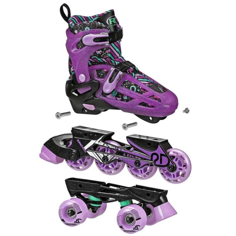 FINAL SALE Roller Derby Lomond Girls Adjustable Inline-Quad Combo Skates (Size 3-6) FINAL SALE - Image 2