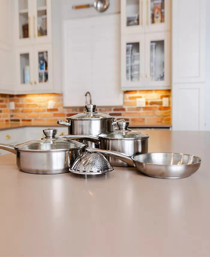 Sedona Kitchen Stainless Steel 8-Piece Cookware Set - Image 3
