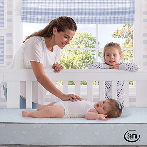 New Serta Perfect Start Crib Mattress, Waterproof Fiber Core (Natural) - Image 2