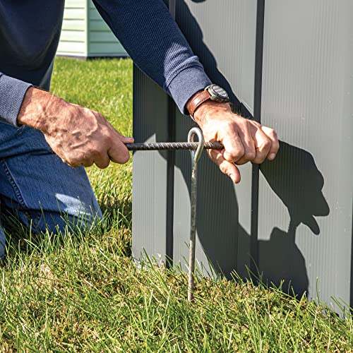 ShelterLogic ShelterAuger 4-Piece Steel Anchor Kit (Silver, 30") - Image 4