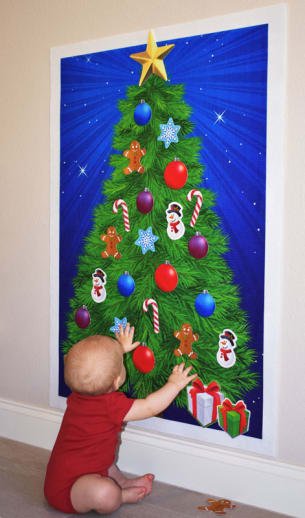Starry Night Felt Christmas Tree with Decorative Pieces - Image 4