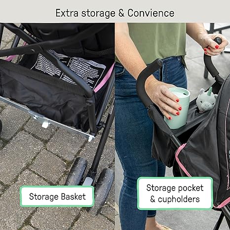 New Ingenuity 3D Mini Convenience Stroller Compact Fold (Pink) - Image 3