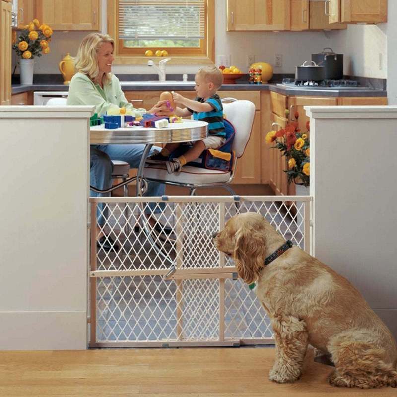 FINAL SALE New Toddleroo by North States Diamond Mesh Baby Gate 26.5" to 42" Wide (Wood)